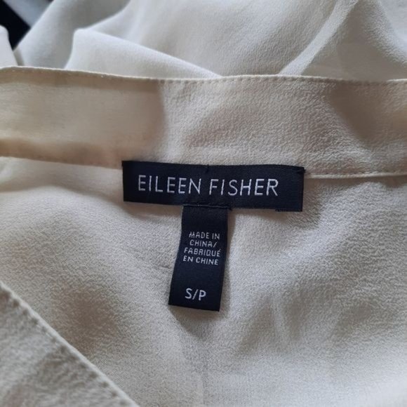 Eileen Fisher Silk Mandarin Collar Button Down Tunic - Picture 12 of 16